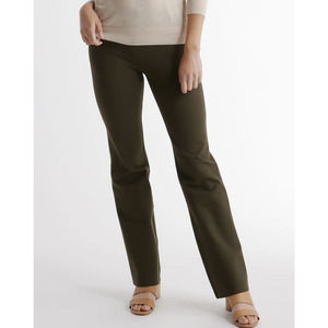 Quince Ultra-Stretch Ponte Bootcut Pant Olive Petite 30" L